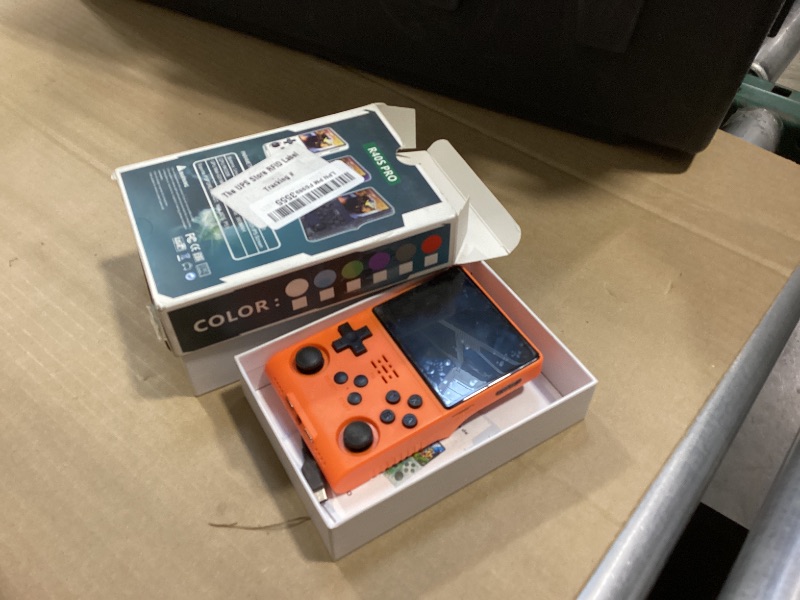 Photo 1 of ?30000 in 1? R40S Pro Retro Handheld Game Console, 3.5 inch IPS Screen, More Than 20 Emulator, 256G TF Card (Orange)