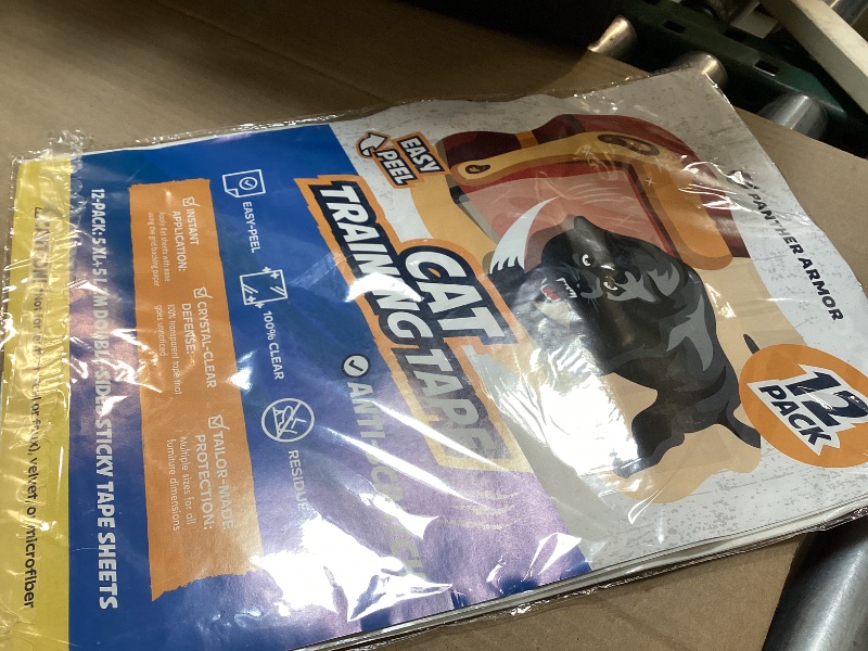 Photo 1 of 12 Pack Cat Scratch Furniture Protector Tape Sheets – Double-Sided Sticky Training (5 XL, 5 Large, 2 Medium) – Anti-Scratch Couch & Sofa Guard – Clear – Not for Leather, Velvet, Microfiber