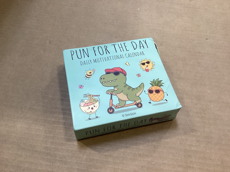 Photo 1 of 2026 Funny Pun Flip Calendar - Perpetual Daily Desk Calendar with 365 New Puns & Jokes - Humor Gift for Friends, Family, Coworkers - Punny Gifts, Office & Home Decor