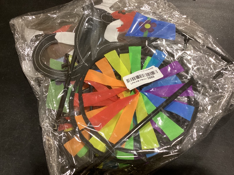 Photo 1 of 2 Pack 20 Inches Animal Bike Spinners Decoration, Colorful Dog and Cat Pinwheels with Stakes, Windmill Wind Spinner for Yard Garden Lawn, Large Pet Pin Wheels Outdoor Decor Gifts for Kids