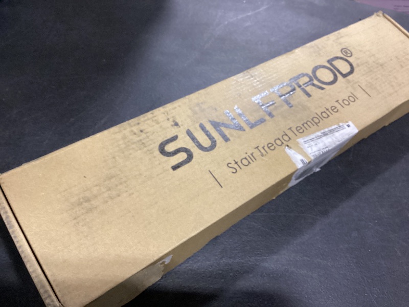 Photo 1 of SUNLFPROD Stair Tread Template Tool - Solid Stair Tread Gauge, Stair Tools for Stair Measuring Tool Stair Gauge Jig Stair Template Stair Step Tool Shelf Template Projects (Red-Gray)