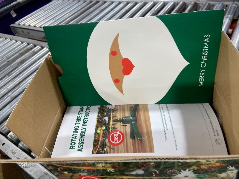 Photo 1 of (2025 Upgrade) Rotating Christmas Tree Stand with Remote Control, Stable 360 Revolving Tree Base Stand, Up to 7.5ft 90lb. Adjustable Christmas Tree Holder for Xmas Tree, Artificial Tree (Green)LPNPMFA1418915
