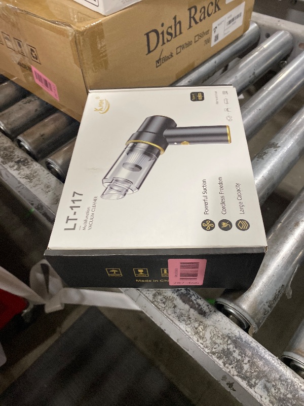 Photo 1 of KMM Handheld Car Vacuum Cleaner, 11000PA Vacuum Cleaner & Air Duster, 120W High Power Vacuum Portable Cordless, Hand Held Vacuum Rechargeable with Multi-Nozzles & LED Light for Home, Car, Office