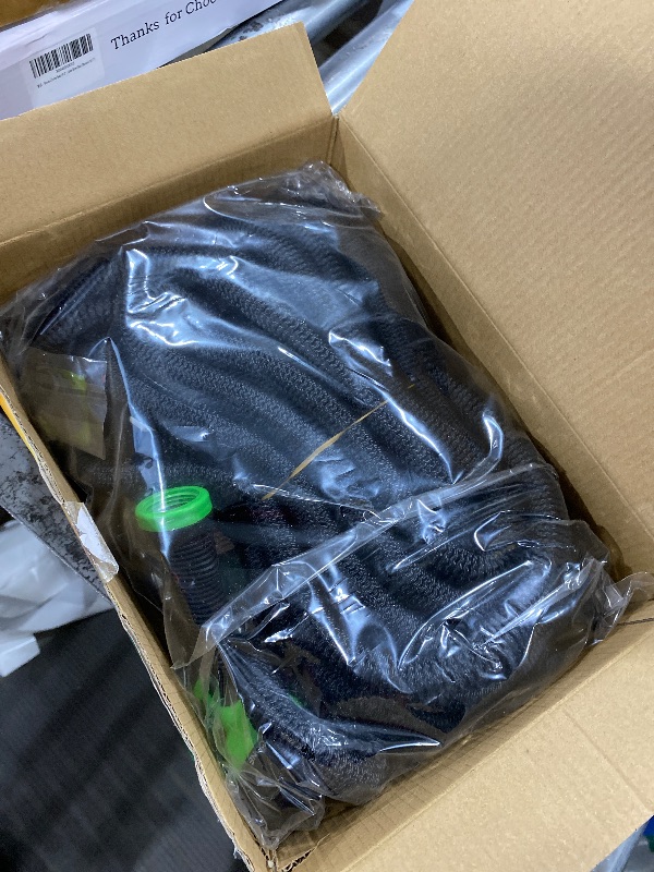 Photo 1 of Flexi Hose Expandable Garden Hose with 8 Function Nozzle, 100FT - Lightweight Retractable Garden Hose, Water Hose - No-Kink Flexibility, 3/4 Inch Solid Brass Fittings and Double Latex Core