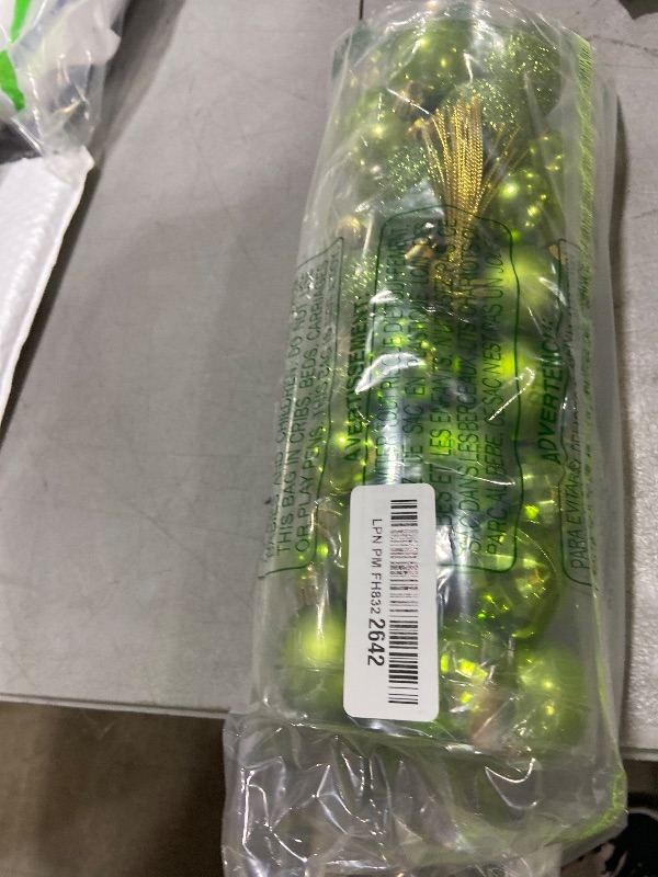 View 2 of 1.57" Green Christmas Balls Ornaments 40 Pcs Shatterproof Christmas Ornaments Set Small Light Green Ornament for Xmas Tree Halloween Holiday Party