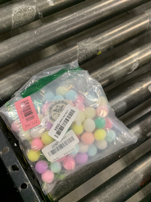 Photo 1 of 100pcs 1 inch Mix Colorful Craft Pom Poms Balls for Hobby Supplies and DIY Creative Crafts, Party Decorations