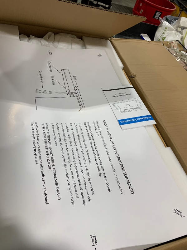 Photo 1 of **DAMAGED, INCOMPLETE** Dcolora Waterfall Smart Kitchen Sink 33x22 Drop In Single Bowl Multifunctional Kitchen Sinks With Faucet And Cup Washer,33 Inch Granite Composite (Black) DC-SFDOE00002