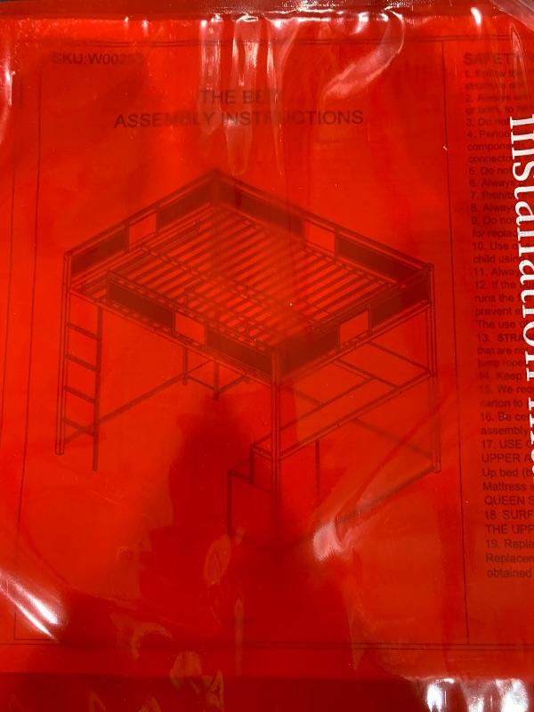 Photo 1 of metal loft bed frame 84.6 x 14.2 x 5.3