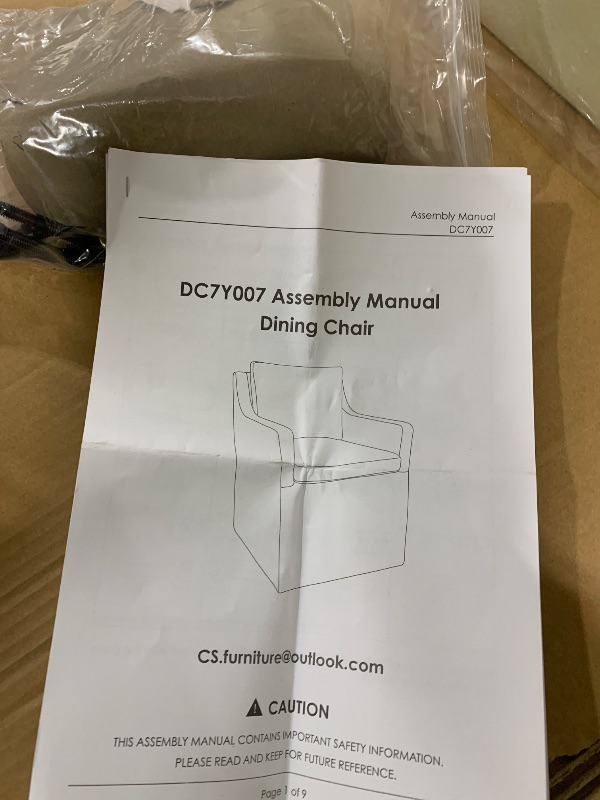 Photo 1 of Upholstered Dining Chairs with Casters Washable Cover Side Deskchair with Rollers for Diningroom, Living Room, Cream, 1 Box