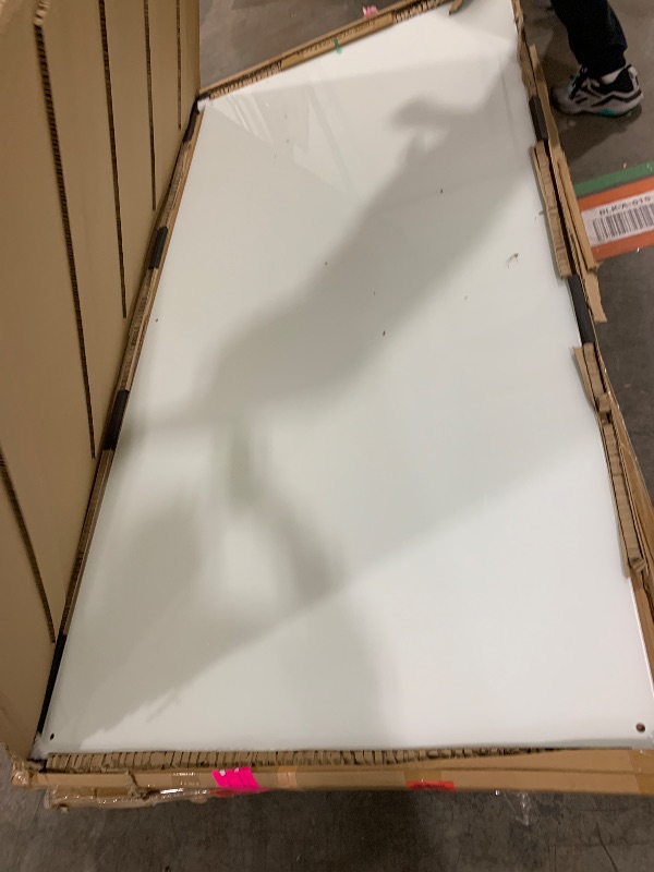 Photo 1 of Large Glass Dry Erase Board, 96 x 48 Inches Magnetic Glass Whiteboard for Wall, 8' x 4' Frameless Board for Office, Home, School