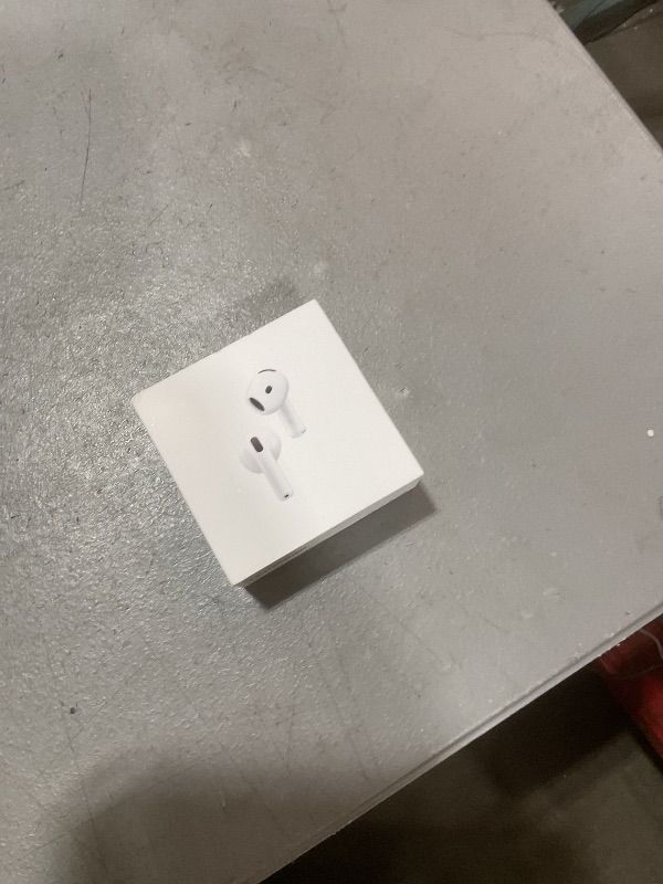 Photo 1 of Wireless Charging Case Compatible with AirPods 4, Replacement Case for AirPods 4, Bluetooth Pairing Sync Button, Includes Gray Microfiber Cleaning Cloth, Earbuds Not Included(USB-C Port)