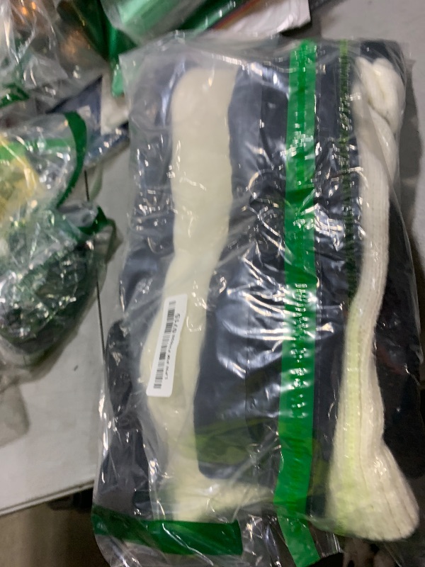 Photo 1 of Pcavin Women's Thigh High Socks Over the Knee Cable Knit Boot Socks, Long Warm Fashion Leg Warmers Winter(White&Black)