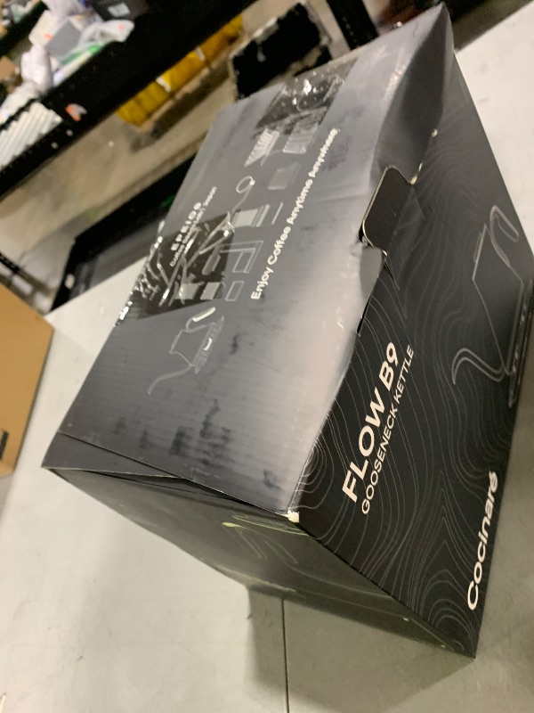 Photo 1 of INTASTING Gooseneck Electric Kettle with ±1? Temperature Control for Pour Over Coffee & Tea, Quick Heating, BPA-Free Stainless Steel, Built-in Brew Timer, 1500W/0.9L (Onyx Black)