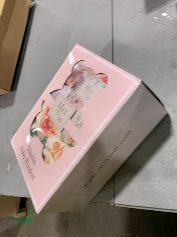 Photo 1 of 100% Cotton Muslin Baby Blanket - Large Reversible Receiving Blankets for Baby Girls, Soft & Lightweight, Perfect Muslin for Newborns, Infants & Toddlers, 7 Layers Design, Machine Washable, Pink