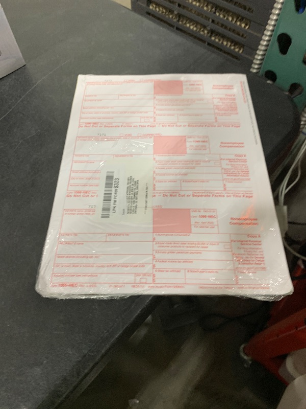 Photo 1 of 1099 NEC Tax Forms 2025 with Envelopes, 4 Part 15 Pack Tax Forms Kit and 15 Self-Seal Envelopes –Great for QuickBooks and Accounting Software, Value Pack for Business - Made in The USA - 15-Pack