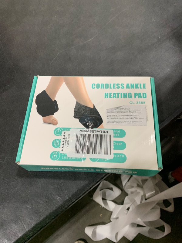 Photo 1 of 2PCS Cordless Ankle Heating Pad with Massage for Pain Relief,Rechargeable Ankle Massager for Circulation and Pain Relief,3 Vibration & Heating Settings,Auto Shut Off