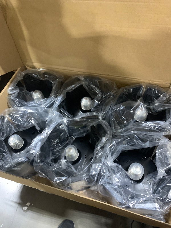 Photo 1 of CHENGCHILIT LED Garage Light 6 Pack - 200w 20000LM 6500K Garage Lights Ceiling LED with 7+1 Adjustable Panels, Shop Lights Screw in E26 E27 Bulb Socket for Workshop, Storage Room, Basement, Warehouse