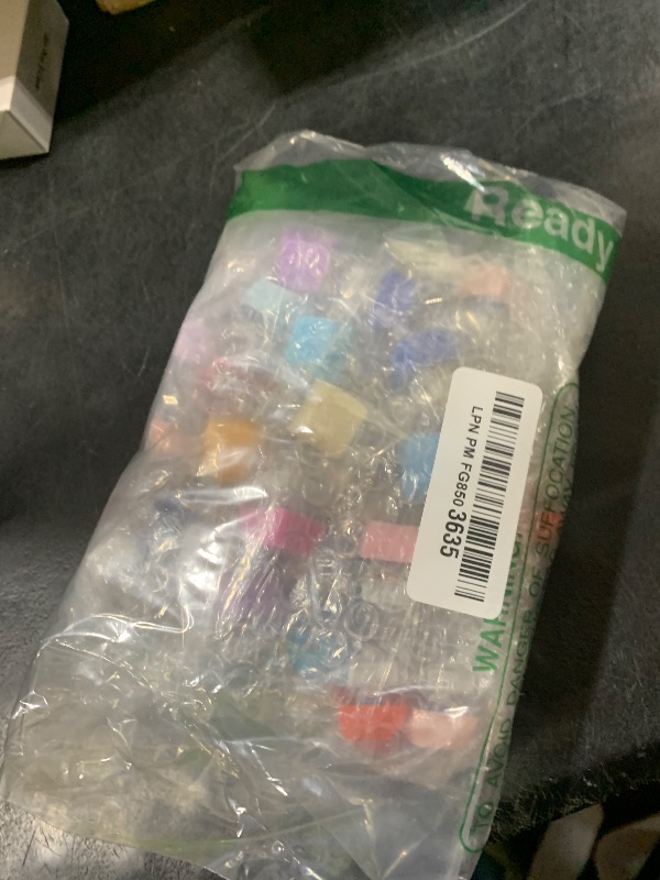 Photo 1 of Seeloowy Keyboard Fidget Toy Fidget Clicker Keyboard Keychain Decompression Relief Toys Button Stress Relief Gifts for Adults Kids Pass The Time (Vibrant Color,60 Pcs)