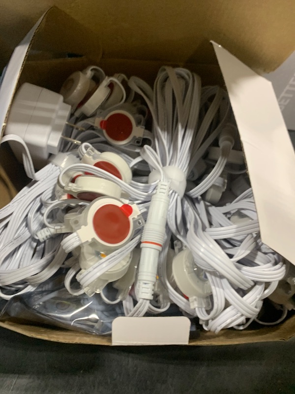 Photo 1 of GDKJWIM 100ft Permanent Outdoor Lights with 4 Control Methods, RGB Smart Outside Year Round Led Lights for House, 72 Led Bulbs Waterproof Permanent Christmas Lights Work with Google Assistant/Alexa