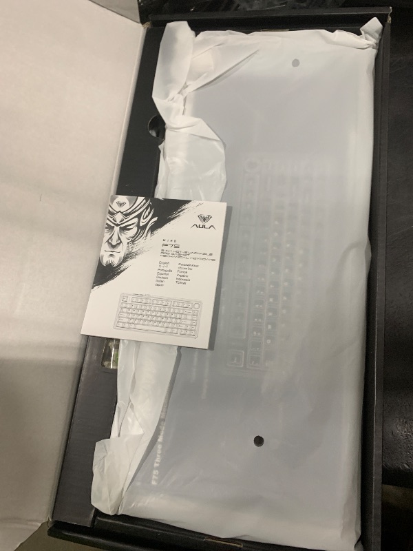 Photo 1 of AULA F75 75% Wireless Mechanical Keyboard, Hot Swappable Creamy Keyboard, Pre-lubed Reaper Switches, 2.4GHz/Type-C/BT5.0, RGB Backlit Gaming Keyboards(White & Blue)