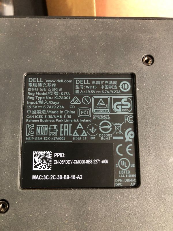 Photo 1 of ***MISSING PARTS***Dell Pro Dock WD25 Docking Station - USB-C with 100W Charging, Supports 4 Displays, 2X DP 1.4, HDMI 2.1, 6 USB Ports, 2.5GbE Ethernet, Durable Compact Design