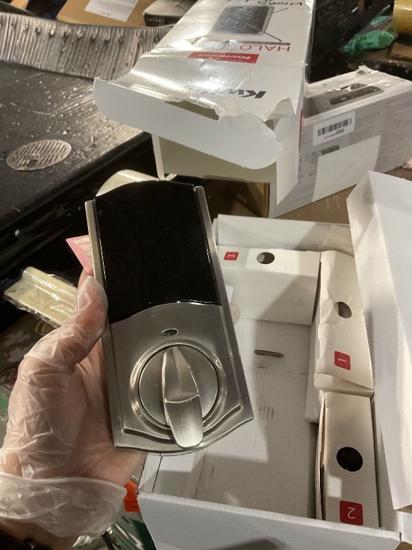 Photo 1 of **NOT IN ORIGINAL PACKAGING** Kwikset 916 Keyless Entry Touchscreen SmartCode Electronic Deadbolt Smart Lock Featuring SmartKey Security and ZigBee 3.0 Technology in Traditional Satin Nickel, Zigbee Hub Sold Separately