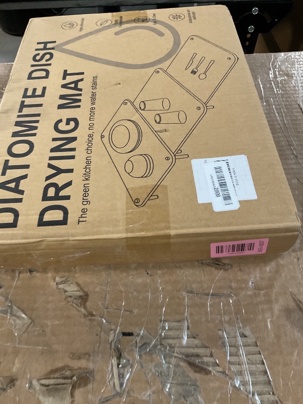 Photo 1 of **ONLY THE LARGE**3Pcs Nesting Stone Drying Mat for Kitchen Counter, Quick Drying Dish Drying Mat with Non-Slip Feet, Super Absorbent Heat Resistant Diatomaceous Earth Dish Drying Mat for Dishes, Bottles, Cups-Leaf