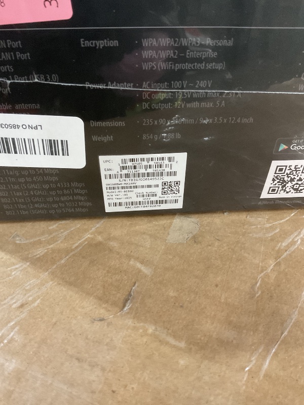 Photo 1 of ******* factory sealed******(ASUS RT-BE86U BE6800 Dual-Band WiFi 7 Router, Supports 4096-QAM, MLO, AI WAN Detection, AiMesh, Subscription-Free Network Security, and Comprehensive VPN Features, Guest Network Pro, Gaming