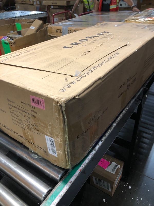 View 2 of ************MISSING THE GRANITE TABLE TOP*****************
Crosley Furniture Alexandria Granite Top Rolling Kitchen Island Storage Cart, Microwave Stand, Spice Rack, White