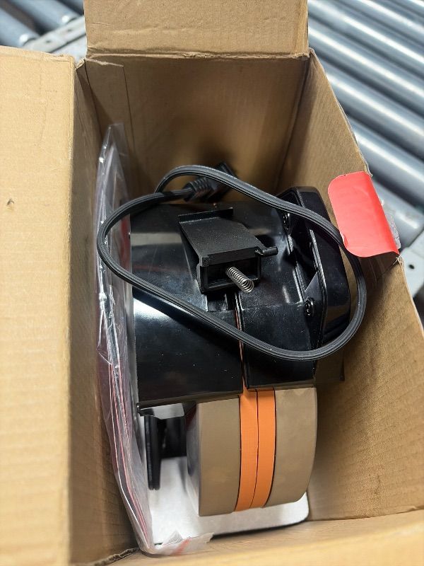 Photo 1 of ***BROKEN CLIP***
Gourmia Belgian Waffle Maker – Compact Design with Upright Storage, Adjustable Browning, and Easy-Clean Nonstick Ceramic Plates, Stainless Steel