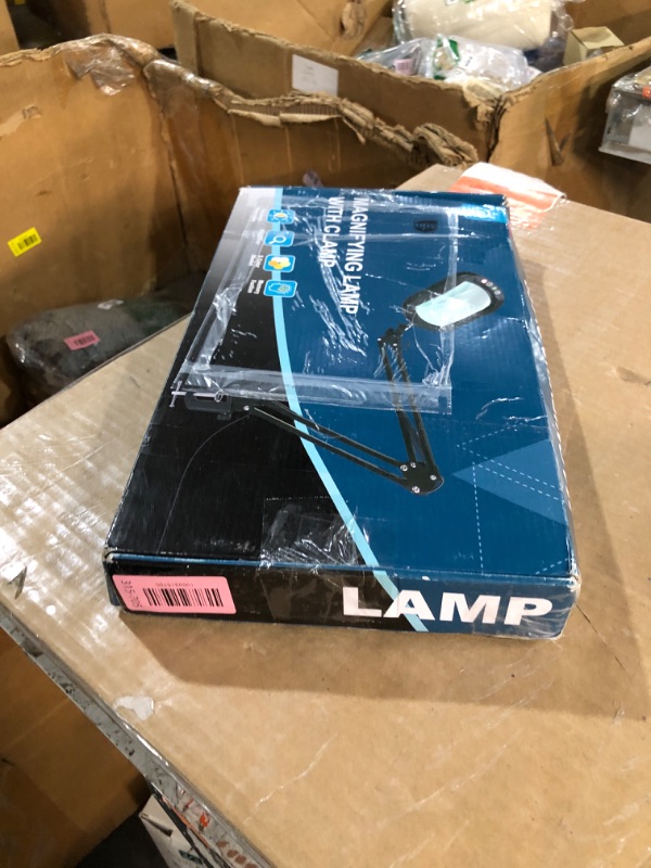 Photo 1 of ***MISSING PARTS***
10X Large Magnifying Glass with Light and Clamp, Real Glass, 5 Color Modes, Stepless Dimmable, Lighted Magnifier with Stand Hands Free, LED Swing Arm Desk Lamp for Close Work, Craft, Reading, Painting