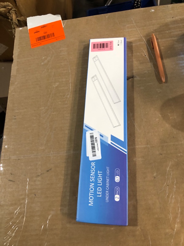 Photo 1 of ***Missing part***Ascher 15.2inch Under Cabinet Lights, 3000mAh Rechargeable Motion Sensor Light indoor, 3 Color Temperatures & Stepless Dimmable Closet Lights, Magnetic Under Counter Light for Kitchen, Silver - 2 Pack