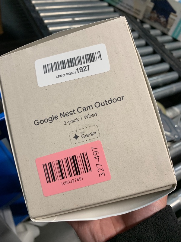 Photo 1 of ***FACTORY SEALED***Google Nest Cam Outdoor (Wired, 2nd Gen) - 2 Pack - Security Camera with 2K Video and Gemini, Night Vision, 2-Way Audio - Works with Google Home - 2025 Model - Snow