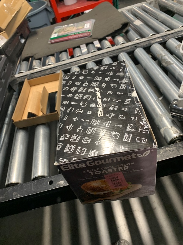 Photo 1 of ***DAMAGED - SEE NOTES/PICTURES***Elite Gourmet ECT1027B Cool Touch Toaster with 6 Temperature Settings & Extra Wide 1.25" Slots for Bagels, Waffles, Specialty Breads, Puff Pastry, Snacks, ETL Certified, 2 Slices, Black