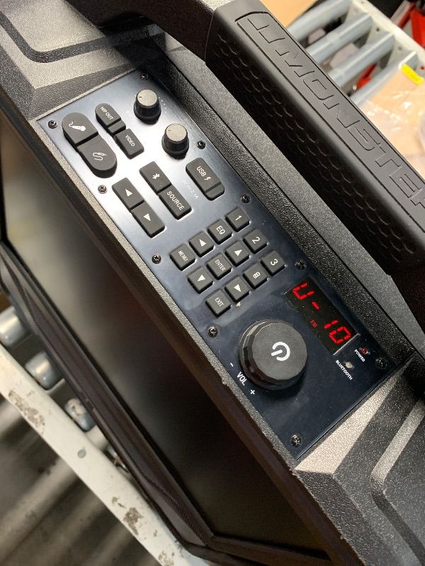 Photo 1 of ***DAMAGED - SEE NOTES/PICTURES***Monster Vision 2 | Portable Entertainment System with 15.6" 1080p Display & 60W Speakers | up to 25 Hours of Playtime | Dual HDMI Ports | Includes 3ft USB-C to HDMI Cable | Portable TV