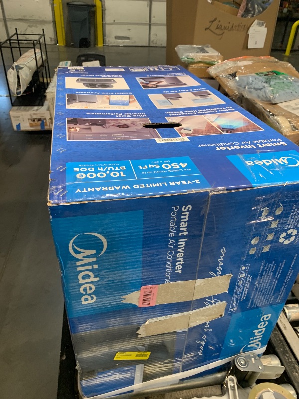 Photo 1 of ***DAMAGED - SEE NOTES/PICTURES***Midea DUO 10,000 BTU SACC Smart Inverter Portable Air Conditioner, Grey MAP12S1TGR-S