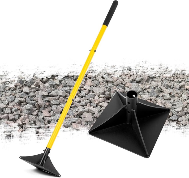 Photo 1 of 
10"x10" Steel Tamper with 48" Handle, Heavy Duty Hand Compactor Tool for Leveling Soil, Gravel, Sand, Asphalt, Ground, Paver, Driveway, Garden, Yard and Blacktop Repair
