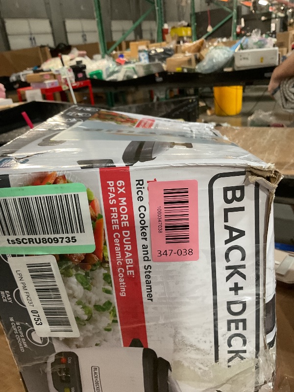 Photo 1 of ***MISSING PARTS***
BlACK+DECKER 16-Cup Rice Cooker, RC516, 8-Cup Uncooked Rice, Steaming Basket, Removable Non-Stick Bowl, One Touch