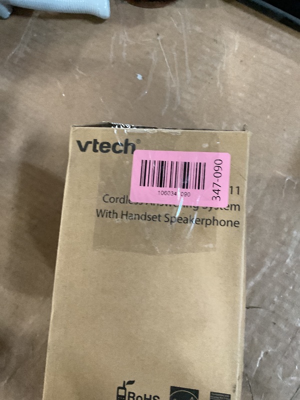 Photo 1 of [New] VTech VG134-11 DECT 6.0 Cordless Home Phone with Bluetooth Connection, Digital Answering Machine, Backlit Display,Full Duplex Speakerphone, Caller ID/Call Waiting,1000 ft Range (Black)