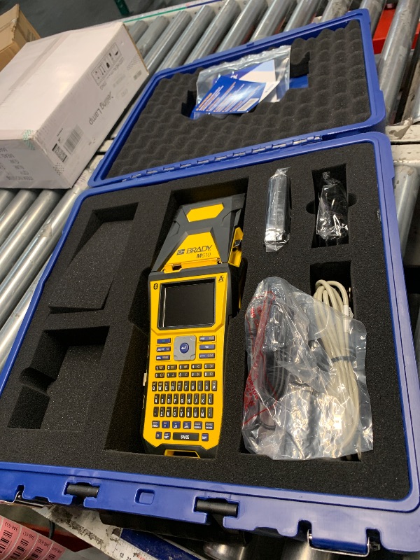 Photo 1 of ***FACTORY SEALED**OPENED FOR INSPECTION ONLY ***STOCK PHOTO REFERENCE ONLY****Brady M610 Bluetooth Handheld Label Maker with Hard Case (M610-B-KIT). Durability Meets The widest Range of Data Entry Options. Replaces BMP61-W,Yellow/ Gray