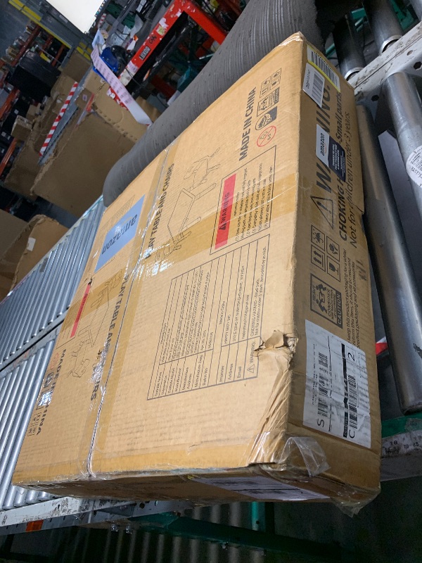 Photo 1 of ***FACTORY SEALED***JIAOQIU Kids Table & Chair Set with Adjustable Toddler-Safe Non-Slip Legs, Activity & Graffiti-Proof Desktop Ages 3-12