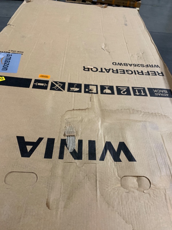 Photo 1 of ***FACTORY SEALED******TRUCK/TRAILER PICKUP ONLY***Winia WRFS26ABWD French Door Non-Dispenser Refrigerator, 26.1 Cu.Ft, White
