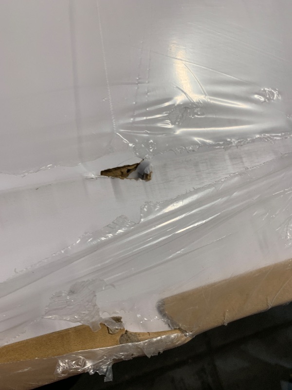 Photo 1 of ***MINOR DAMAGE ON DOOR ***JUBEST 30"x80" 1-Panel Prefinished Laminate White Hollow Core Door Slab, Pre-Assembled Waterproof Shaker Style Interior Door, NOT Included Hardware