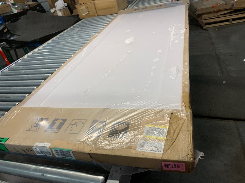 Photo 1 of ***MINOR DAMAGE ON DOOR ***JUBEST 30"x80" 1-Panel Prefinished Laminate White Hollow Core Door Slab, Pre-Assembled Waterproof Shaker Style Interior Door, NOT Included Hardware