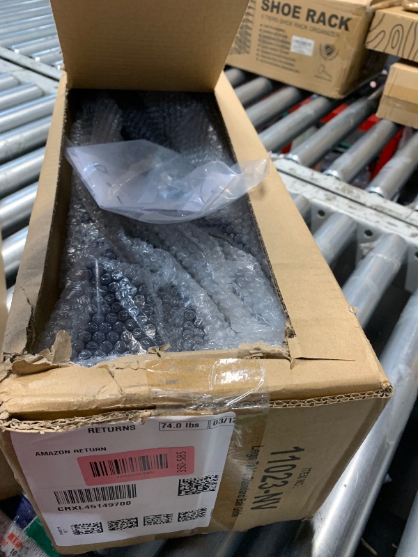 Photo 1 of ***LEGS ONLY ***FDP Rectangle Activity School and Office Table (24 x 72 inch), Standard Legs with Ball Glides, Adjustable Height 19-30 inches - Gray Top and Navy Edge