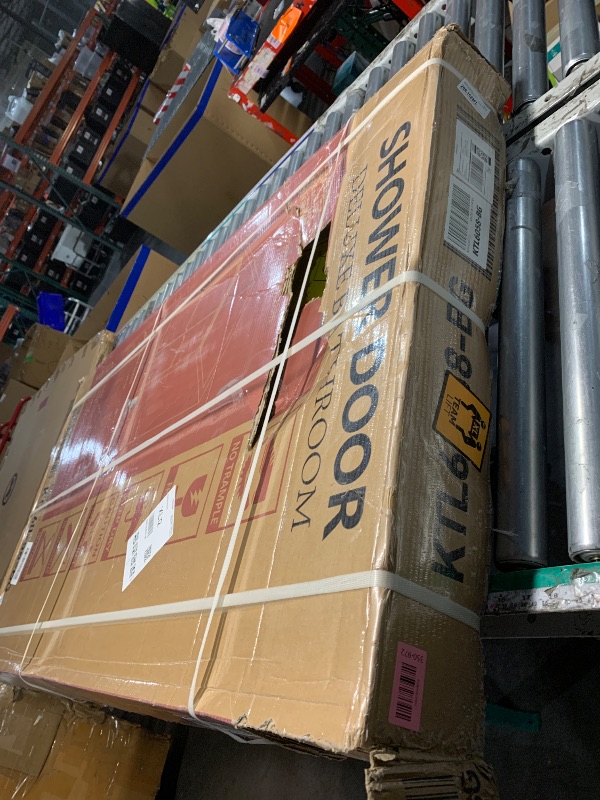 Photo 1 of ***FACTORY SEALED**BOX HAS MINOR DAMAGE*GETPRO Shower Door Double Sliding 56-60 in. W x 58 in. H Semi-Frameless Bypass Bathroom Tub Shower Glass Door,1/4 inch Clear Tempered Glass Bathtub Door Brushed Gold