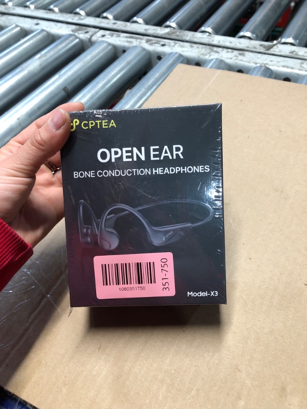 Photo 1 of ***FACTORY SEALED***CPTEA Bone Conduction Headphones, Open Ear, Bluetooth V6.0, IPX5, Sweat Resistant,10Hrs Playtime, Comfortable Fit Sports Wireless Earbuds with Built-in Mic for Running, Gym, Cycling, Outdoor, Black