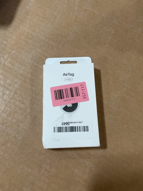 Photo 1 of ****** factory sealed******Apple AirTag (1st Generation) - 4 Pack. Keep Track of and find Your Keys, Wallet, Luggage, Backpack, and More. Simple one-tap Set up with iPhone or iPad, Bluetooth