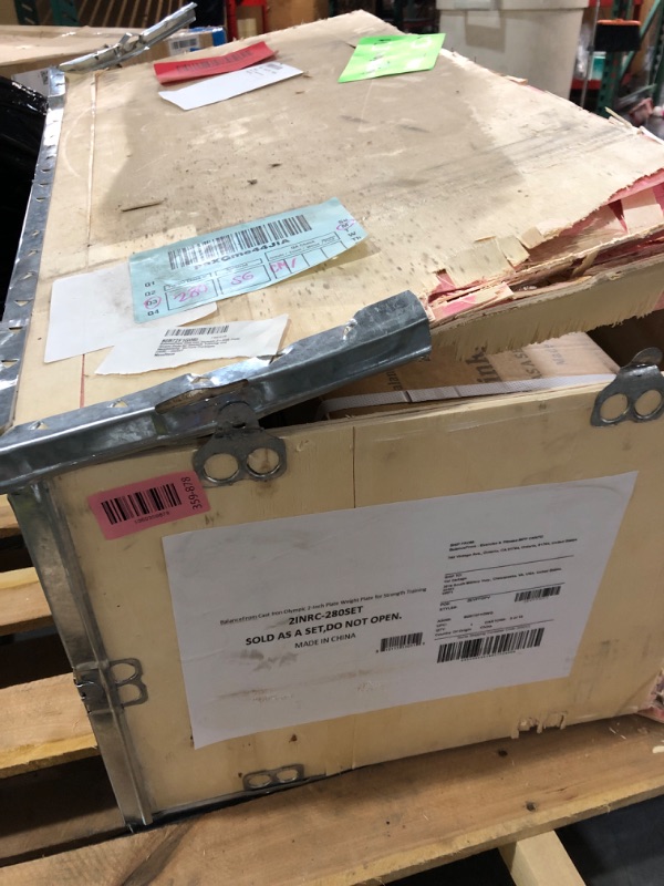 Photo 1 of ***FACTORY SEALED OPEN FOR INSPECTION***BalanceFrom Cast Iron Olympic 2-Inch Plate Weight Plate for Strength Training and Weightlifting, Multiple Packages 2INRC-280SET