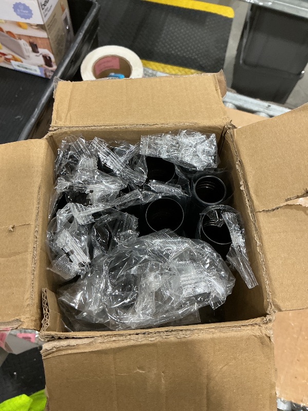 Photo 1 of 1 Inch Curtain Rods for Windows, 32 to 168 Inch Long Black Rustic Curtain Rod Set, Modern Design Drapery Tubes with Brackets Room Divider, For Indoor and Outdoor